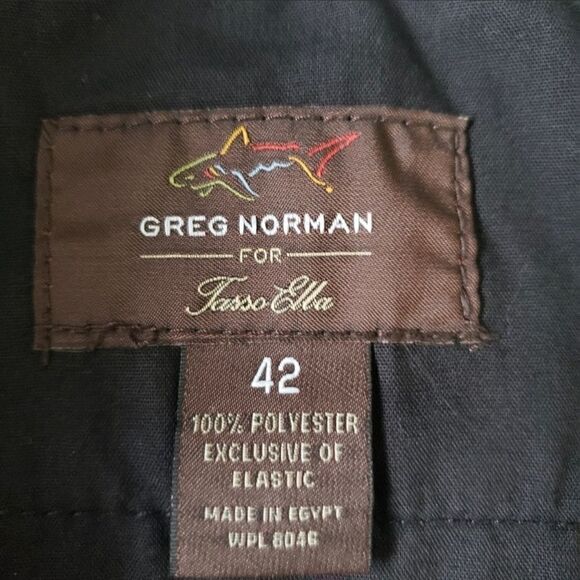 Greg Norman Men Black Solid Golf Shorts 42 Flat Front pockets - Picture 9 of 11